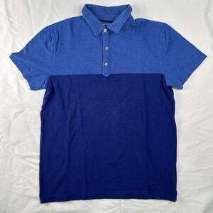 Banana Republic Polo Shirt Mens Medium Blue Short Sleeve Adult Pique